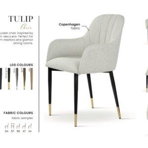 TULIP étkezőszék | választható szövet / lábszín